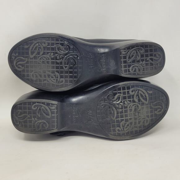 Dansko Shoes EU41 US10.5 Black Leather Abby Mary Jane Strap Comfort Slip On - Picture 9 of 11